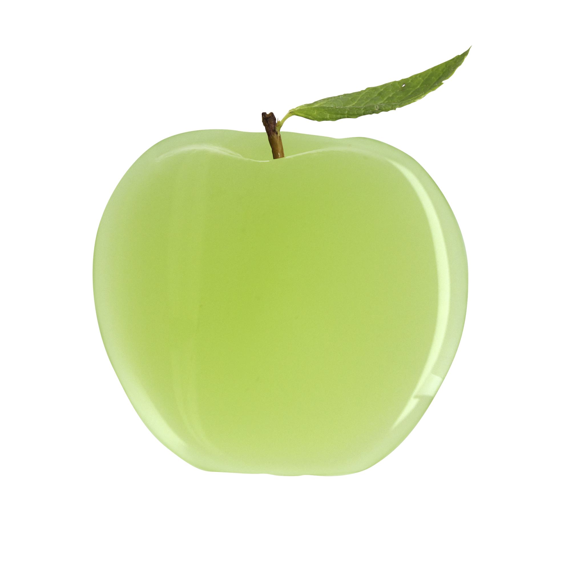 Một quả táo xanh với lá