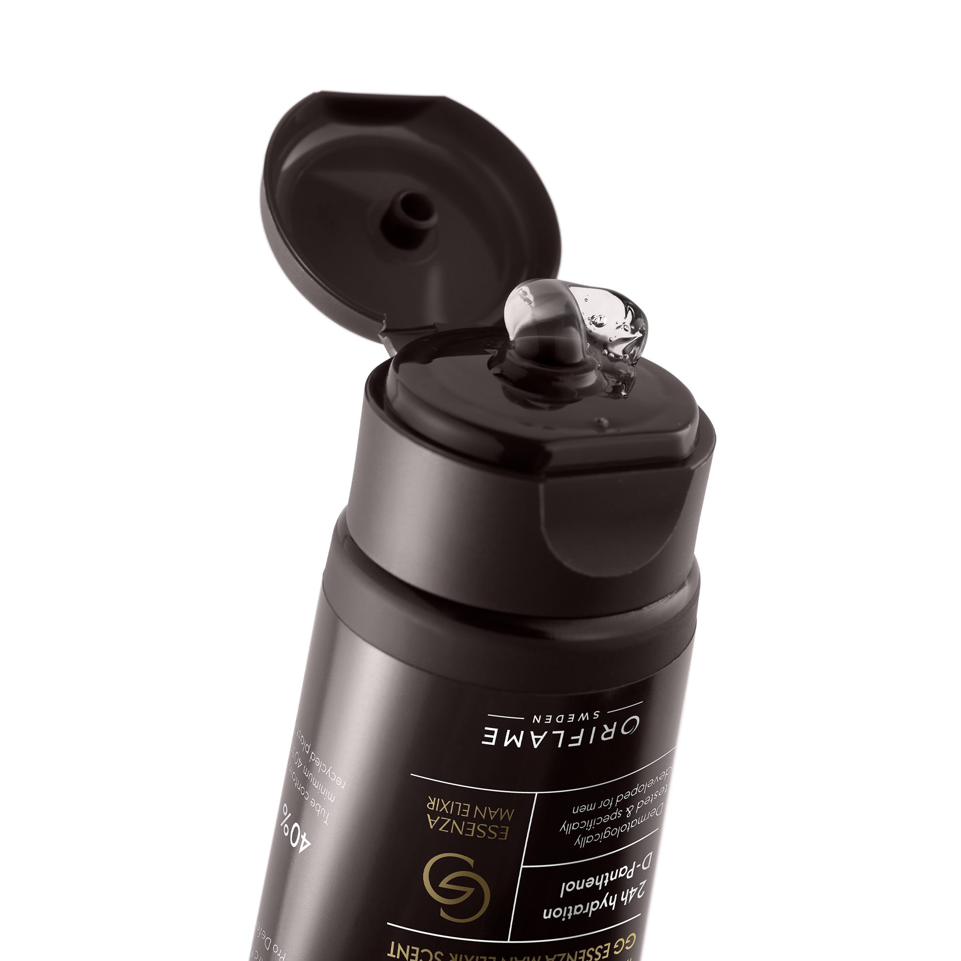 một chai màu đen có nắp