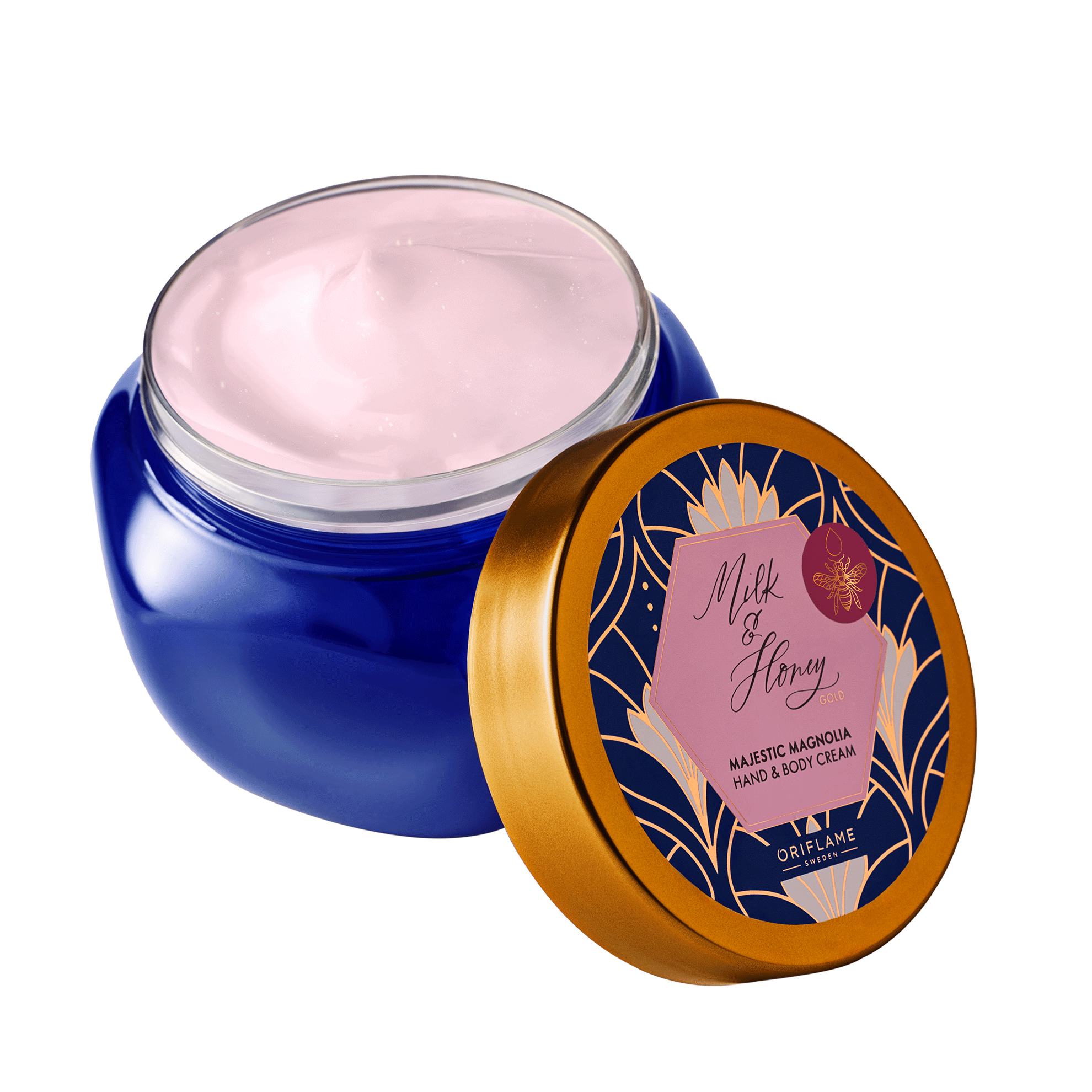 Một lọ màu xanh với nắp mở