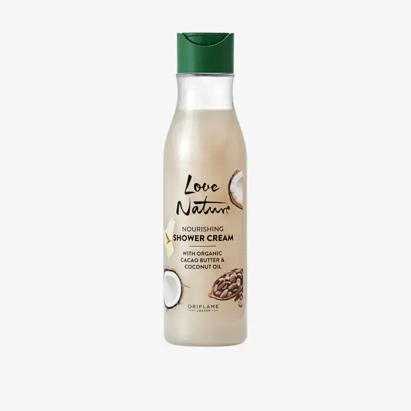 Kem tắm Love Nature Nourishing Shower Cream with Organic Cacao Butter & Coconut Oil