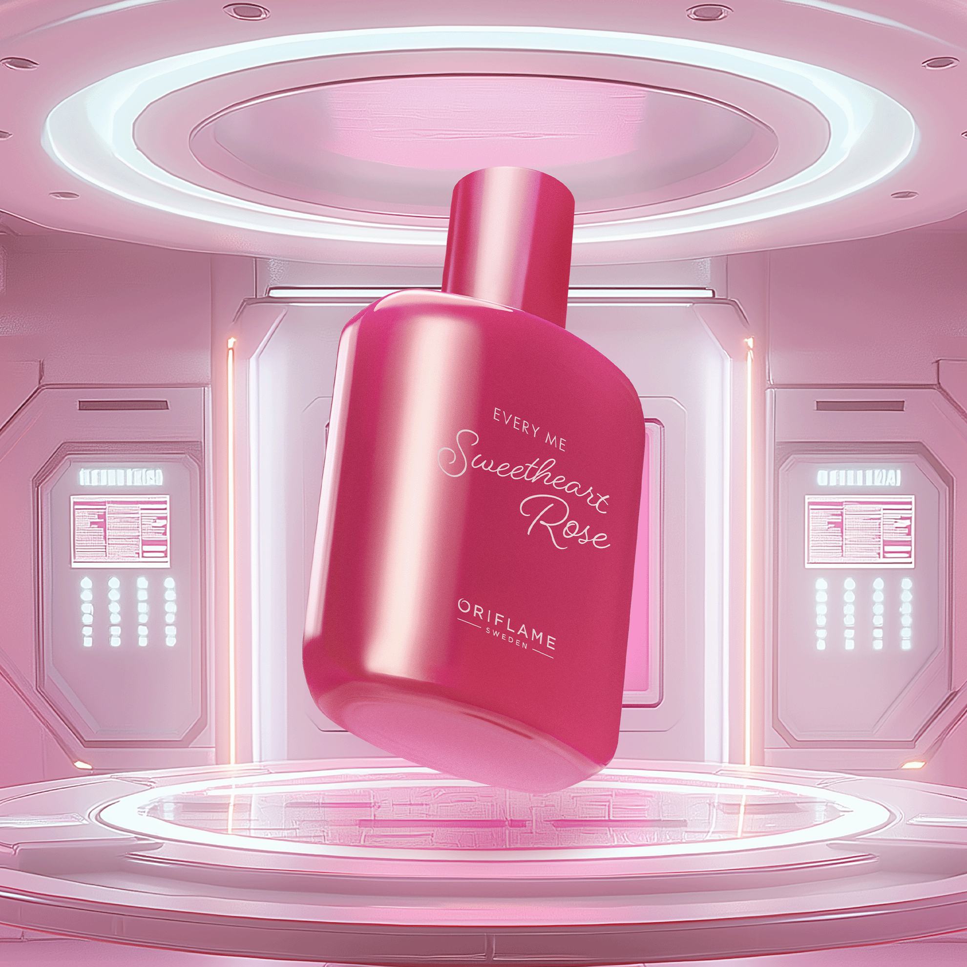 Một chai màu hồng trong phòng