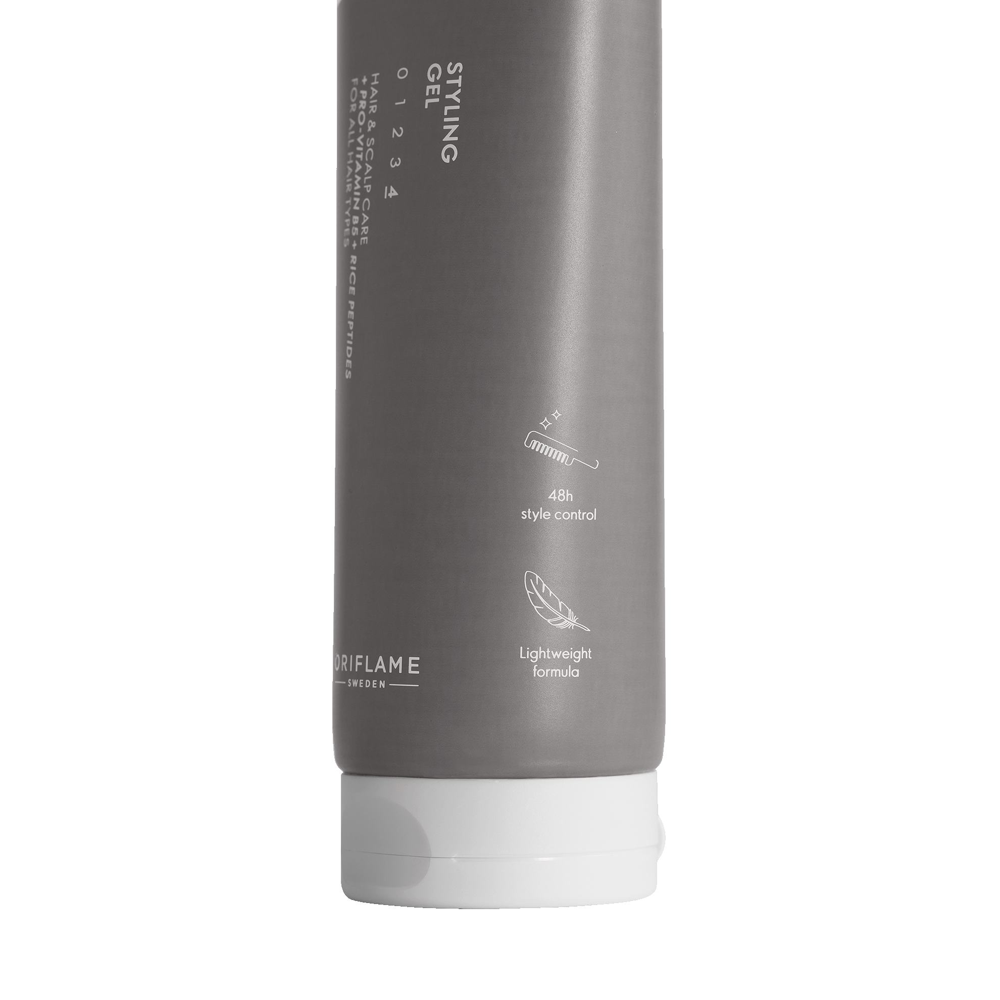 Một hộp màu xám có nhãn màu trắng